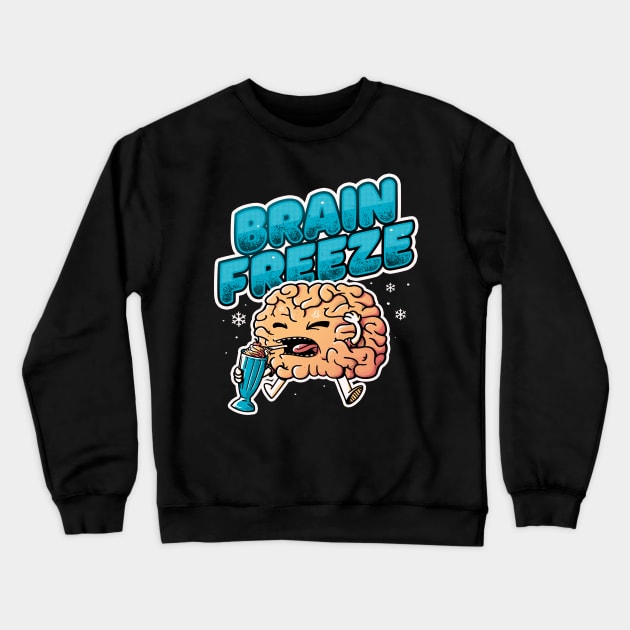 Brain Freeze - Funny Summer Ice Cream Gift Crewneck Sweatshirt by eduely